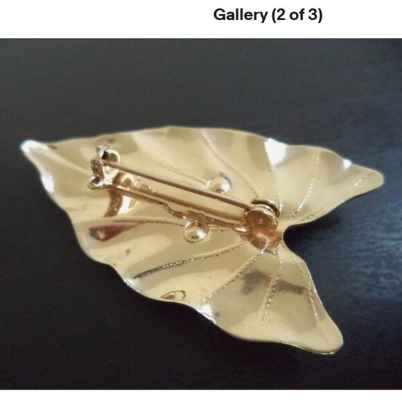 VINTAGE ESTATE RHINESTONE FLORAL BROOCH - Picture 2 of 3